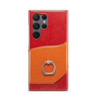 PU Leather with Build in Card Slot Holder Kickstand Case for Samsung Galaxy S23 Ultra Plus