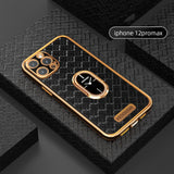 Electroplated Braided Silicone Case for iPhone 11 12 Series