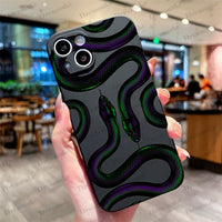 Luxury Snake Pattern Case For iPhone 14 13 12 series