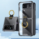 Heavy Duty Silicone Leather Case with Strap for Samsung Galaxy Z Flip 3