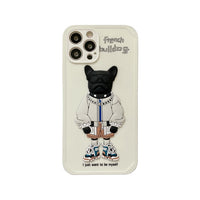 Trend Creative Minimalism 3D French Bulldog Pitbull Dog Case For iPhone 12 11 Series