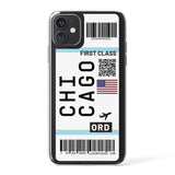 Cute Flight Ticket Letter Soft Silicone Back Cover Case For iPhone 11 Series