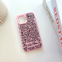 Creative Street Artistic Painting Hard TPU Case for iPhone 15 14 13 12 series