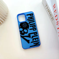 Skull Patter Letters Painting Hard TPU Case for iPhone 15 14 13 12 series