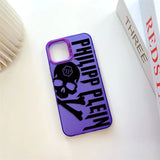 Skull Patter Letters Painting Hard TPU Case for iPhone 15 14 13 12 series