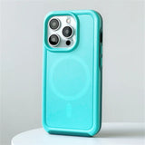 Military Anti-Fall Magsafe Wireless Charging Candy Color Frosted Case For iPhone 15 14 13 12 series