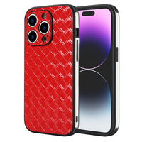 Luxury Chain Weaving Leather Shockproof Soft Case For iPhone 14 13 12 series