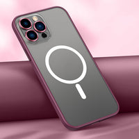 Luxury Frosted Magnetic Silicone Case with Metal Camera Protection for iPhone 13 12 11 Pro Max Mini