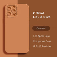 Official Original Liquid Silicone Case For iPhone 13 12 11 Series