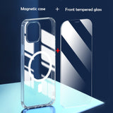 New Magnetic Adsorption Clear Case Support Wireless Charging with Scratch proof For iPhone 12 11 Series