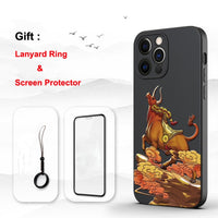 3D Relief Embossed Matte Soft Case for iPhone 13