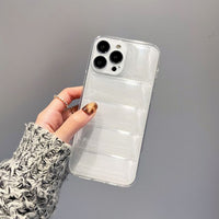 Transparent The Puffer Soft TPU Silicone Shockproof Case for iPhone 13 12 11 Pro Max