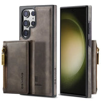 2-in-1 Detachable Magnetic Kickstand Wallet Card Slots Leather Case For Samsung Galaxy S24 S23 S22 Ultra Plus