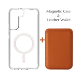 Leather Card Holder for Samsung S22 series Magsafe Cases