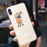 Dog Cat Giraffe Pattern Case for iPhone 13 12 11 Pro Max Mini