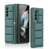 Leather Anti-Knock Protection Puffer Case For Samsung Z Fold 3