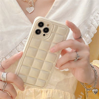 3D Square Cube Silicone Case for iPhone 14 13 12 series