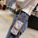 Luxury Crossbody Card Package Leather Phone Case for iPhone 12 11 Series
