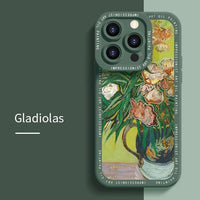 Sunflower Art Painting Soft Cases For iPhone 14 13 12 series