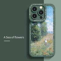 Sunflower Art Painting Soft Cases For iPhone 14 13 12 series