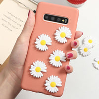 3D Ins Daisy Stand Holder Soft Case For Samsung Galaxy S20 Series