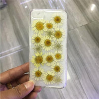 Dried Real Flower Case  For iPhone 7 Case For iPhone X 8 Plus 6 7 Plus 5S