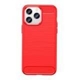 Flexible TPU Carbon Fiber Brush Wire Shockproof Case For the iPhone 14 13 12 series