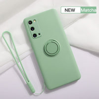 Thin Soft Liquid Silicone Ring Holder Case For Samsung S21 S20 Note 20 Series