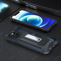 Armor Magnetic Metal Stand Holder Phone Case for iPhone 12 11 Series