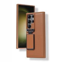 Business Leather Stand Holder Kickstand Camera Lens Flip Case For Samsung Galaxy S24 S23 Ultra Plus