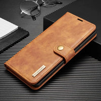 Luxury Genuine Leather Card Wallet Flip TPU Magnet Case For Samsung Galaxy S21 Series