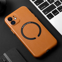 Luxury Shockproof Leather Wireless Charging Case for iPhone 13 12 11 Pro Max