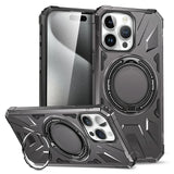 360 ° Rotating Bracket Magnetic Shockproof Armor Case For iPhone 15 14 13 12 series