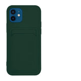 Silicone Case Integrated Card Bag For iPhone 12 11 Pro Max