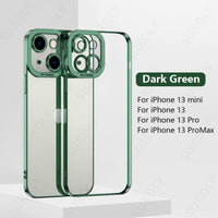 Plating Color Bumper Clear Camera Protector Case for iPhone 13 12 11 S