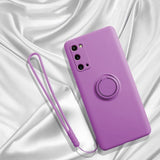 Thin Soft Liquid Silicone Ring Holder Case For Samsung S21 S20 Note 20 Series