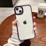 Luxury Shockproof Armor Soft Bumper Hard Acrylic Clear Case For iPhone 15 14 13 series