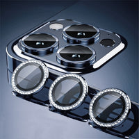 Diamond Camera Protector Metal Ring Lens Glass Back Lens Cap for iPhone 15 series