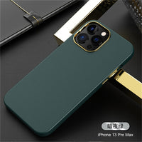 Luxury Leather Plating Case for iPhone 13 12 11 Pro Max