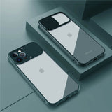 Slide Camera Lens Protector Transparent Shockproof Case For iPhone 12 11 XS Series