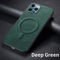 Luxury Magsafe Wireless Charging Silicone PU Leather Phone Case For iPhone 12 11 Series