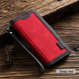 Luxury Retro Leather Magnetic Flip Wallet Case For iPhone 12 11 Pro Max