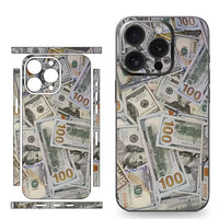 Dollars Decal Skin Back Protector Film Cover Money Design 3M Wrap Matte Stickers for iPhone 15 14 13 12 series
