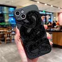 Luxury Snake Pattern Case For iPhone 14 13 12 series