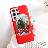 Cute Girl Christmas Soft TPU Silicone Phone Case For Samsung Galaxy S21 S20 Series