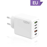 Fast Charging 120W Type C USB C 5 Port Charger Adapter For iPhone Xiaomi Huawei Samsung iPad