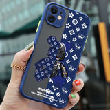 Luxury Robot Bear Shockproof Bumper Hard Armor Matte Case for iPhone 15 14 13 12 series