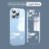 Luxury Silicone Frame Shockproof Clear Case For iPhone 14 13 12 series