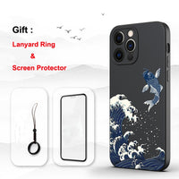 3D Relief Embossed Matte Soft Case for iPhone 13