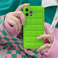 3D Square Cube Silicone Case for iPhone 14 13 12 series